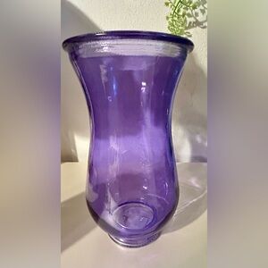 8.75” vase purple glass.